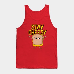 Stay Cheesy Kawaii Grilled Cheese Tank Top